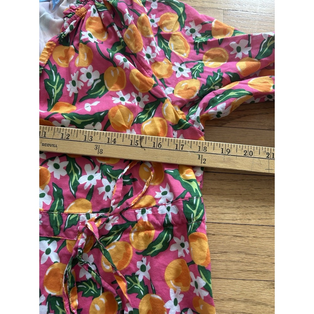 Draper James Orange Blossom Floral Kellie Babydoll Dress  Drawstring Small - Picture 7 of 8